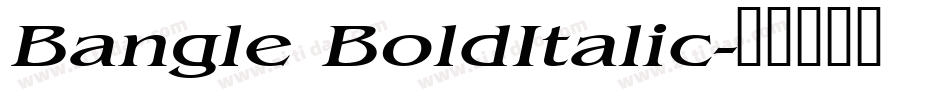Bangle BoldItalic字体转换